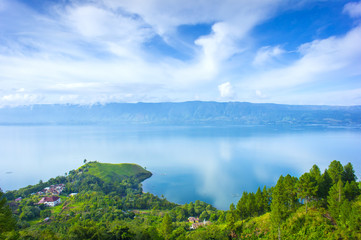 Fototapeta premium toba lake village