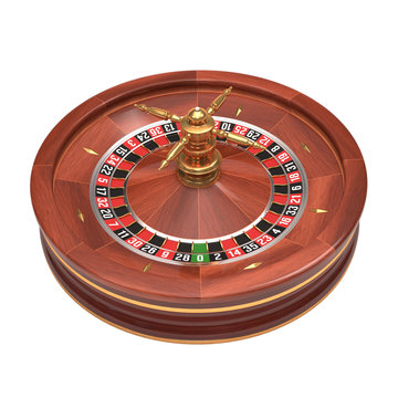 Roulette Over White. Clipping path included.