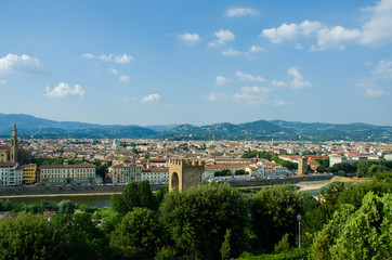 Fototapeta na wymiar View of Florence during the day