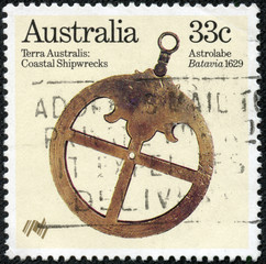 stamp printed in Australia shows Astrolabe