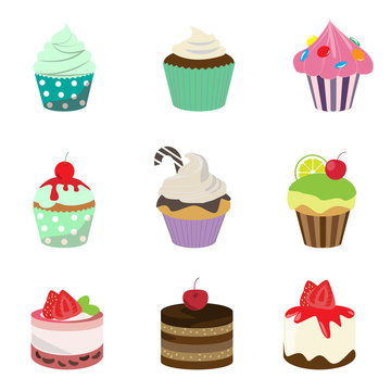 cupcake icon set 4