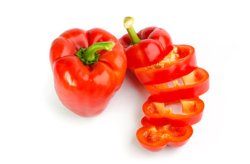 Red pepper isolated on white background