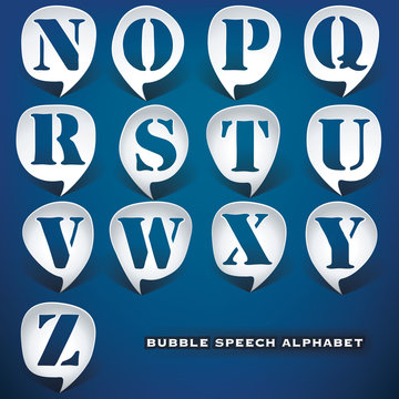 Bubble speech letters