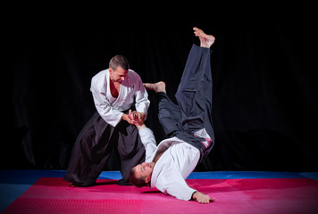 Fight between two aikido fighters