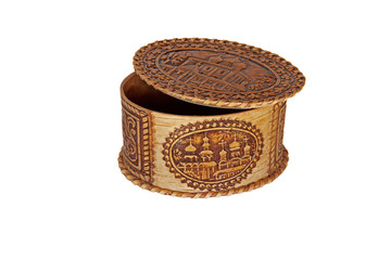 Birch bark box of oval form (Veliky Novgorod, Russia)