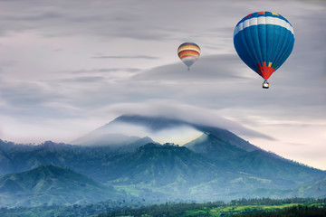 ndonesia with hot air travel balloon