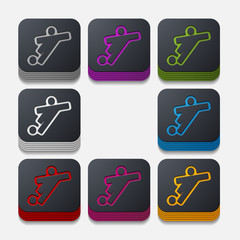 square button: football player