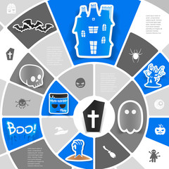 Halloween sticker infographic