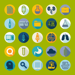 Set of medical flat icons