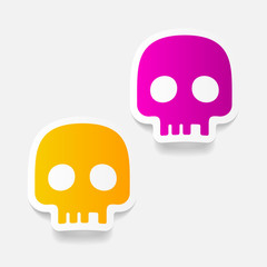 realistic design element: skull