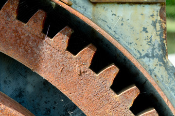 Old rusty Victorian machinery parts