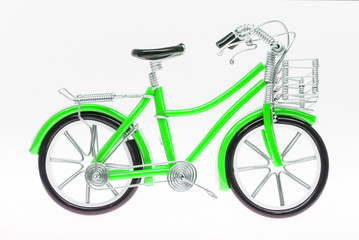 Green Handmade Bicycle Figure