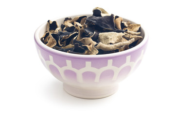 Dried chinese black fungus. Jelly ear