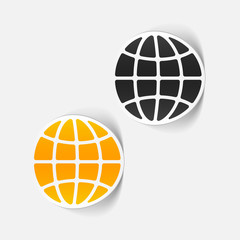 realistic design element: globe