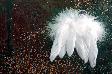 Soft white Christmas angel wings
