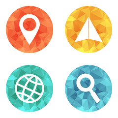 Location travelling icons