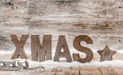 Wood craft rustic Christmas background