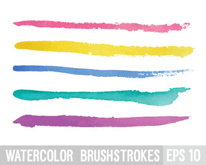Watercolor brush stroke. Vector illustration.