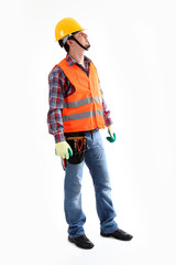 Construction Worker looking up
