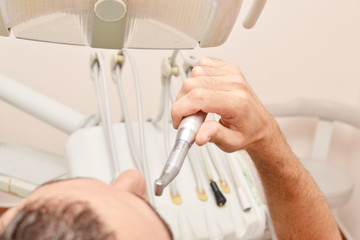 Young man at the dentist