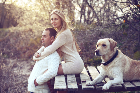 Couple With Dog