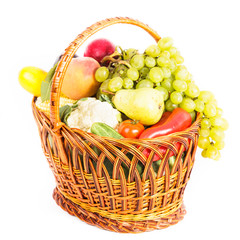 Basket of vegetables and fruits
