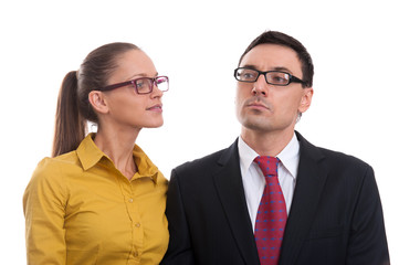 businessman and businesswoman