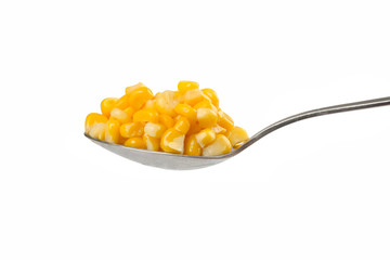 spoon with corn