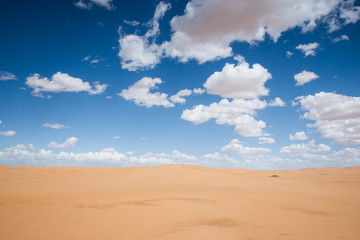 Fototapeta na wymiar Tengger desert scenery,Inner Mongolia, China