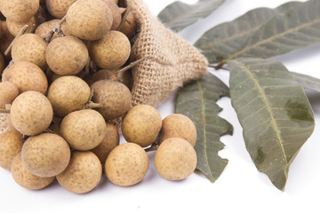 Longan in gunnysacks.