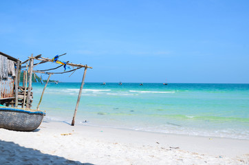 Paradise beach in Phu quoc island, south of vietnam. Beautiful l