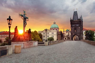 Foto auf Alu-Dibond Blick auf Prag von der Karlsbrücke © TTstudio