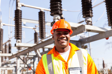 african electrical engineer portrait