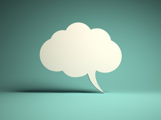 Cloud bubble icon for message