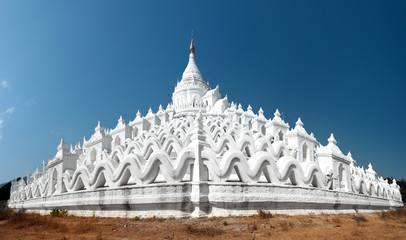 White Hsinbyume pagoda temple in Myanmar (Burma), Mandalay