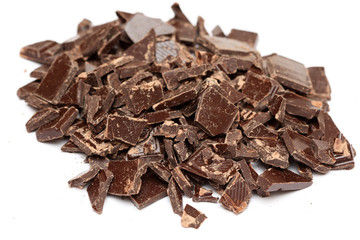 Heap of broken chocolate