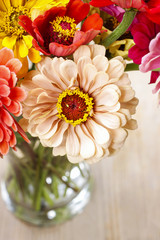 Bouquet of zinnia flowers