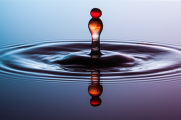 Red Water Drop Collision