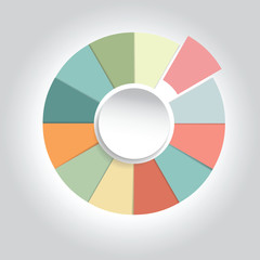 Business plan infographics pie chart ,Vector illustration