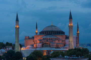 Fototapeta na wymiar Hagia Sophia at Night