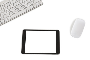 Desktop devices on white