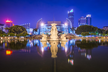 Fototapeta premium Fuzhou, China Cityscape at Wuyi Square