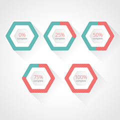 Vector progress bars for website and applications