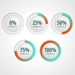 Vector progress bars for website and applications