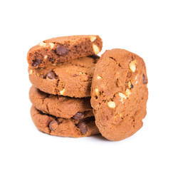 Oatmeal cookies with nuts and chocolate