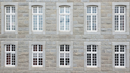Windows of Saint Malo, France.