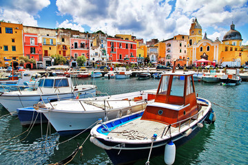 Fototapeta na wymiar colors of Italy series - Procida island