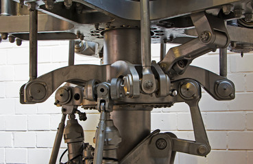 The mechanical parts of helicopter propeller