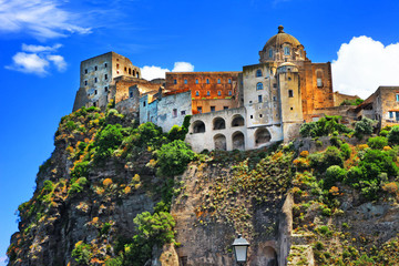 Aragonese Castle on Ischia, italy - obrazy, fototapety, plakaty
