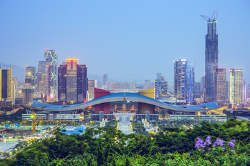 Obraz premium Shenzhen, China Civic Center Skyline